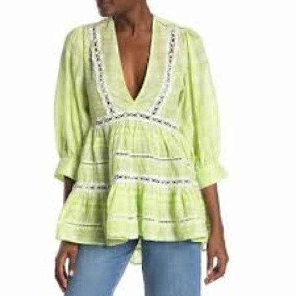 Free People Tops - Free People Sz M Time Out Lace Tunic